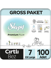 Nessiworld Sleepy Bio Natural Baby Diaper Gross Package 7 Size 20-30 Kg 100 Pieces