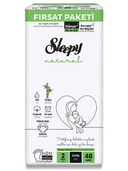 Sleepy Natural Diaper Opportunity Package 2 Sizes 48 Pieces