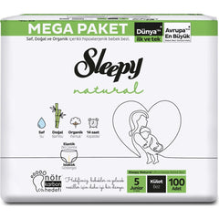 Sleepy Natural Diaper Panties Mega Pack 5 Size 11-18 Kg 100 Pieces