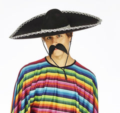 Nessiworld Sombrero Meksika Şapkası Mariachi Gümüş Şeritli Yetişkin Boy