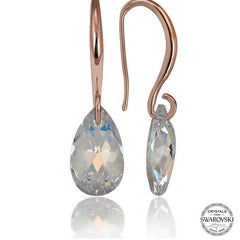 Swarovski Crystal Stone Silver Drop Dangle Women's Earrings