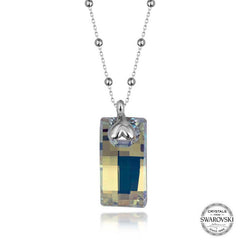Swarovski Crystal Taşlı Top Zincir Baget Gümüş Kadın Kolye