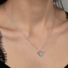 Swarovski Taşlı Gümüş Kral Tacı Bayan Kolye
