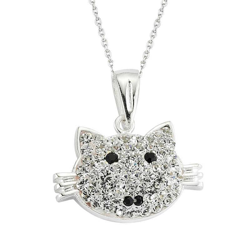 Silver Cat Lady Necklace