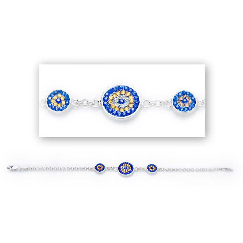Bracelet femme en argent contre le mauvais œil