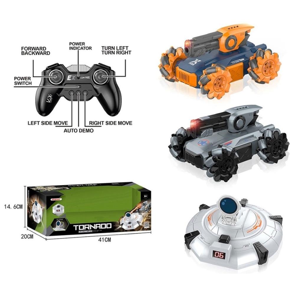 Nessiworld SYR-666-804 Remote Control Rechargeable UFO Hunter and Acrobatic Car - Vardem Toys