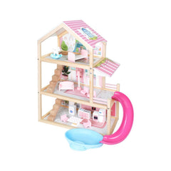 NessiWorld T2010AhşapKaydıraklıEv3Katlı-OkutanHobi