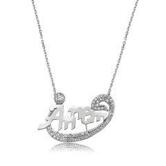 Silver Mom Wow Women's Necklace