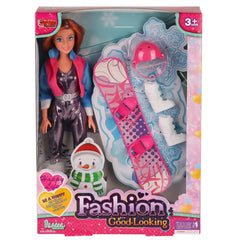 WG-66730-66731 Skier Doll with Accessories 29 cm - Vardem Toy