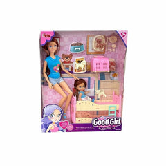 WG-C115112 Boxed 29cm Bunk Bed Doll with Accessories - Vardem Toys