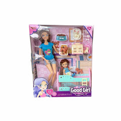 WG-C115112 Boxed 29cm Bunk Bed Doll with Accessories - Vardem Toys