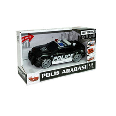 Voiture de police Nessiworld WY620A-B 1:16, son et lumière, à friction - Vardem