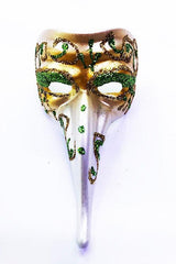 NessiWorld Green Color Embroidered Ceramic Material Venetian Long Mask Magnet
