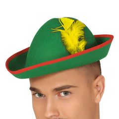 Nessiworld Green Color Robin Hood Hat with Yellow Feathers