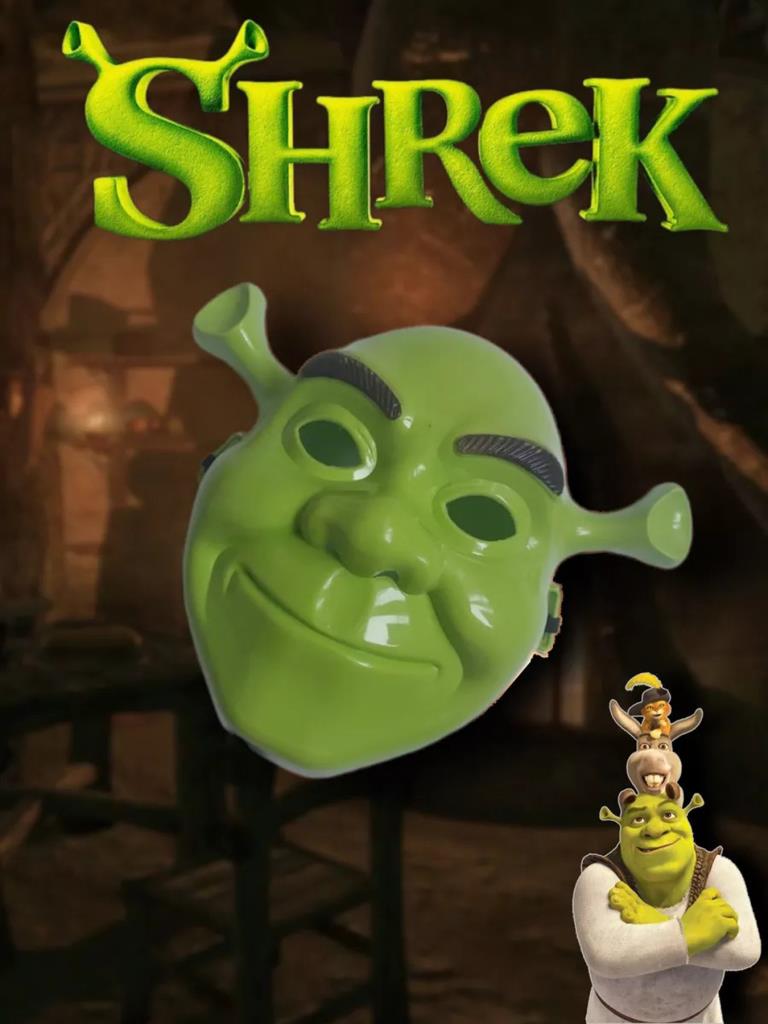 Nessiworld Green Shrek Mask 21x25 cm