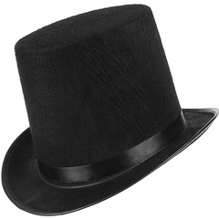 Nessiworld Adult Black Color Ringmaster Wizard Hat Top Hat 
