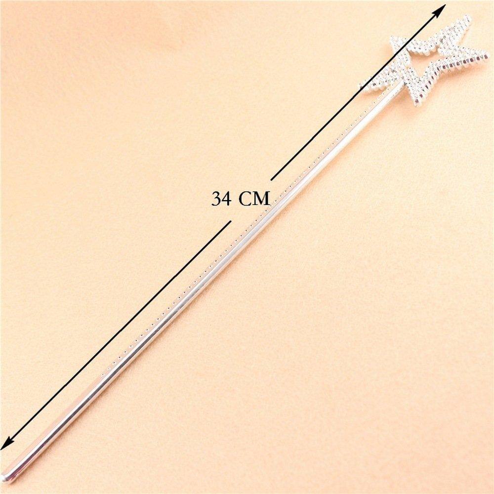 NessiWorld Star Model Fairy Wand Angel Wand Princess Wand Metallized Silver Color