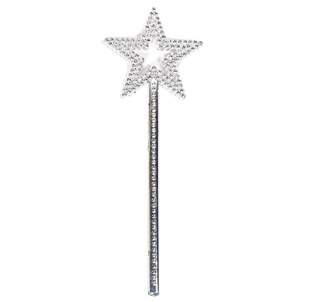 NessiWorld Star Model Fairy Wand Angel Wand Princess Wand Metallized Silver Color