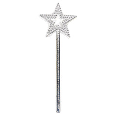 NessiWorld Star Model Fairy Wand Angel Wand Princess Wand Metallized Silver Color