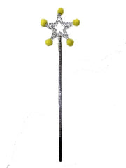 NessiWorld Star Fairy Wand Magic Wand Yellow Pompom