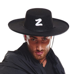 Adult Size Lace-Up Zorro Hat with Nessiworld Z Logo