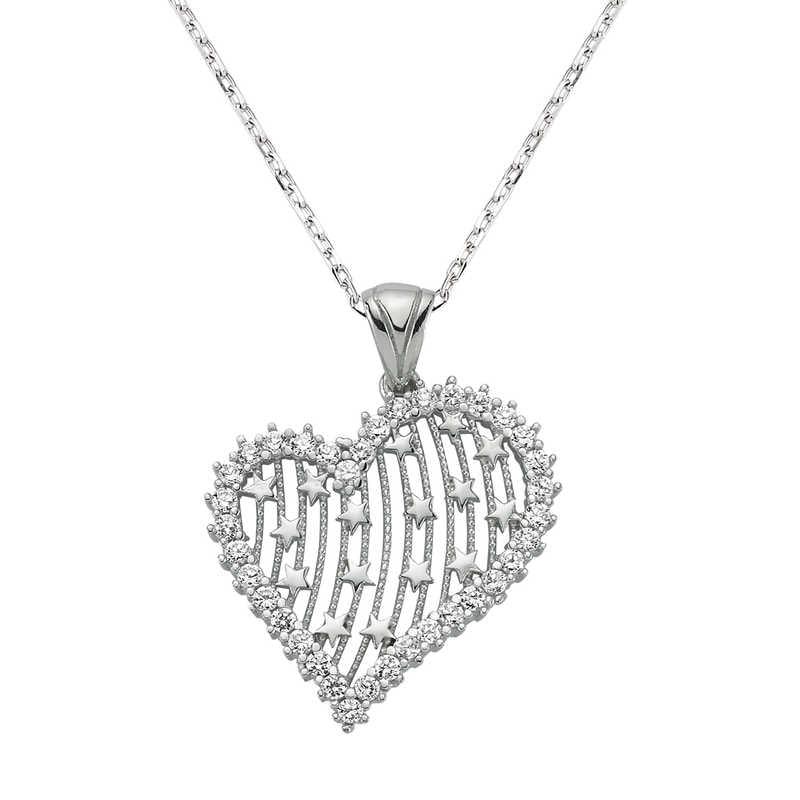 Silver Heart Necklace for Women