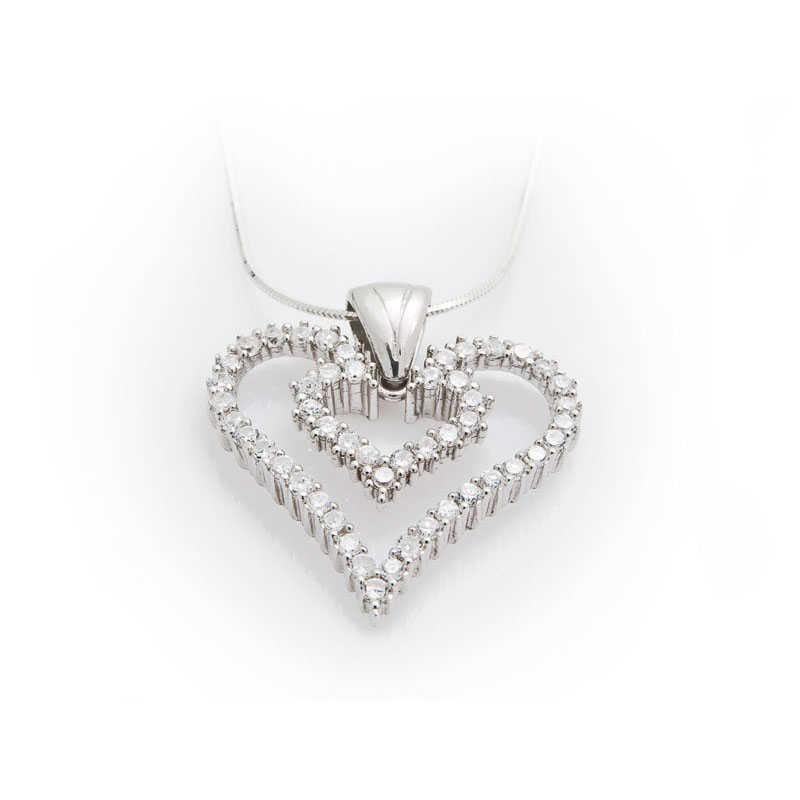 Silver Heart Necklace for Women
