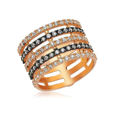 Silver Rose Eternity Ring for Women