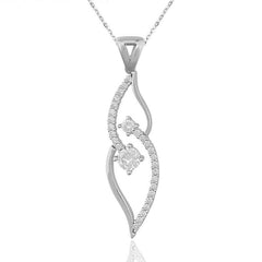 Silver Single Stone Women's Necklace