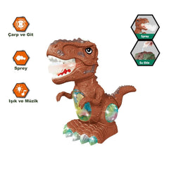 Nessiworld ZR172 Light Musical Moving Steaming Dinosaur - Vardem Toys